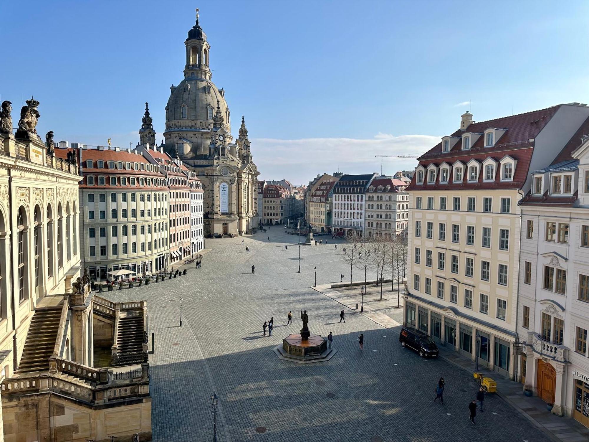 Luxus Suite Mit Einmaligem Blick Auf Die Frauenkirche دريسدن المظهر الخارجي الصورة